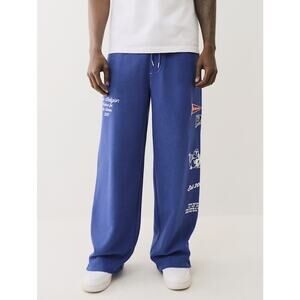 True Religion Mens Reverse Terry Baggy Sweatpants